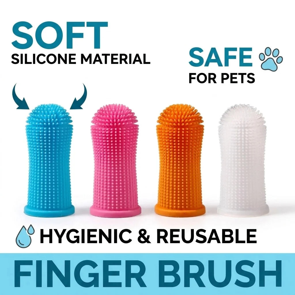 Soft Dog Finger Toothbrush Silicone Cat Teeth Cleaning Pet Dental Care Nontoxic Tooth Brush Dog Products Puppy Cat Tooth Care