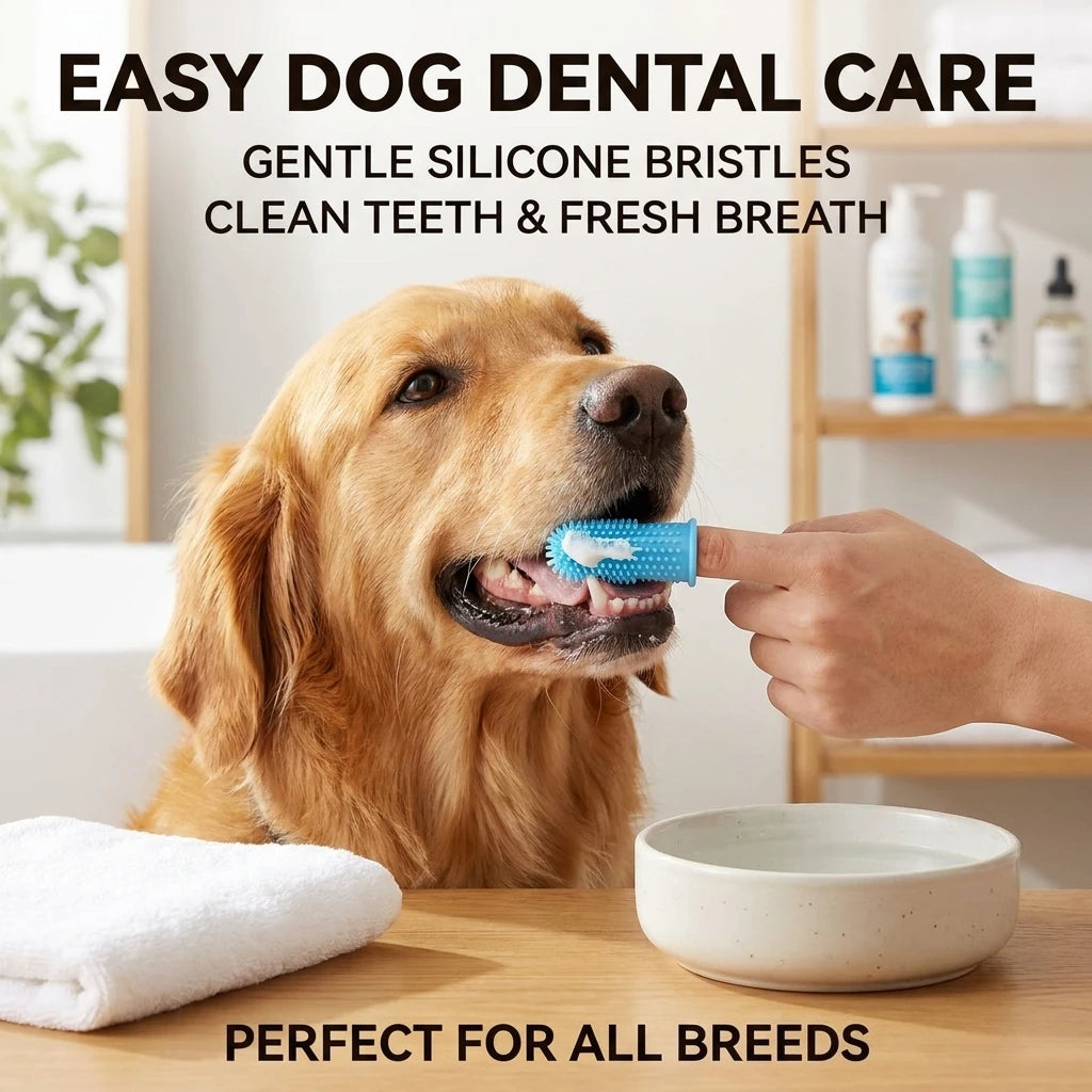 Soft Dog Finger Toothbrush Silicone Cat Teeth Cleaning Pet Dental Care Nontoxic Tooth Brush Dog Products Puppy Cat Tooth Care