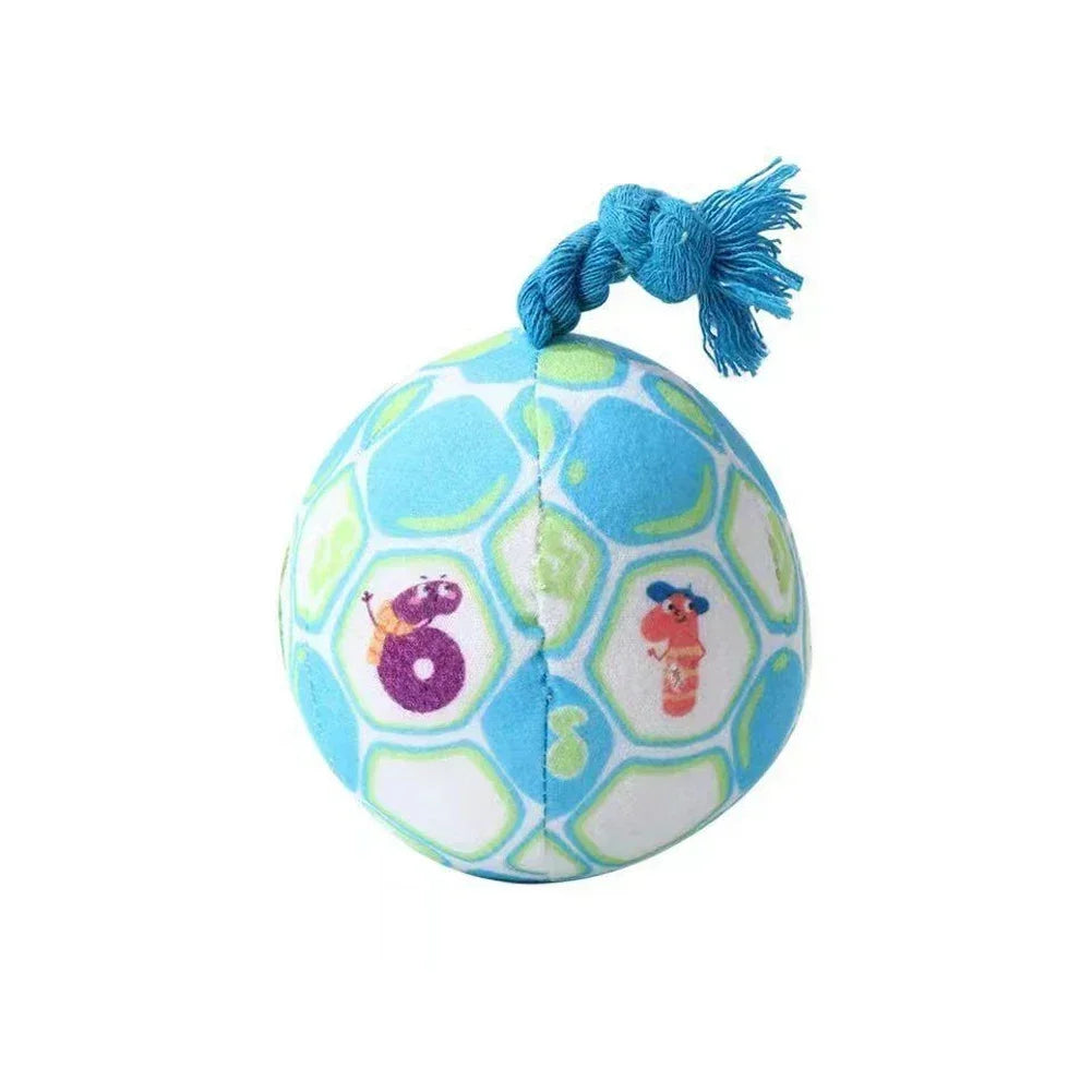 Dog Soccer Ball Outdoor Dog Toys Soft Elastic Toy Ball Soft Gentle Giggle Ball Dog Balls With Cotton Rope For Large Dogs Indoor