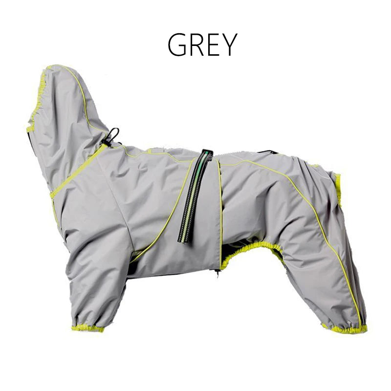 Dog Raincoat for Large Dogs Soft Breathable Snow-Proof Windproof Pet Rain Jacket Safety Waterproof Outdoor Dog Coat with Legs