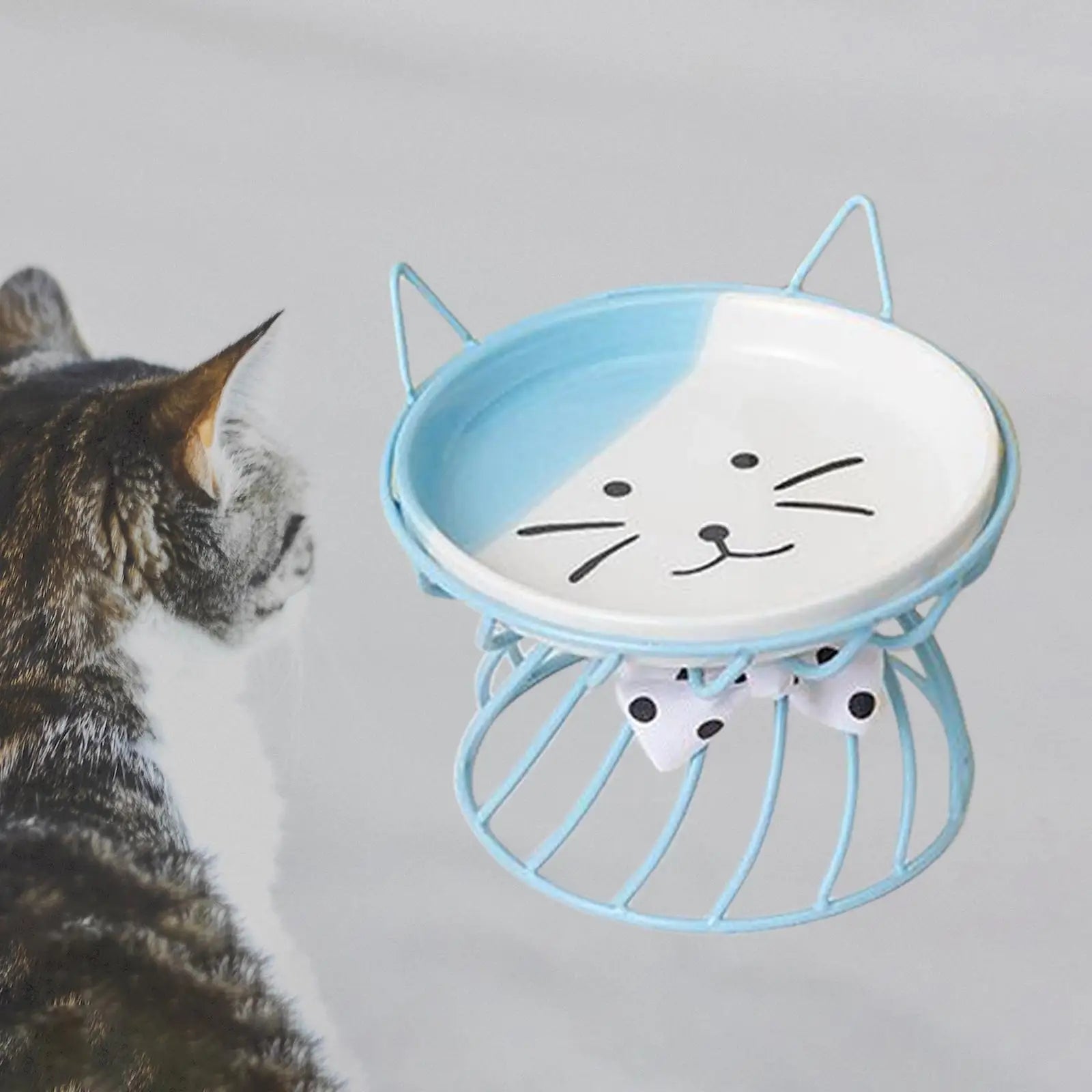 Cat Bowl Dog Bowl Pet Food Water Feeder Drinker Cat Raised Elevated Feeder