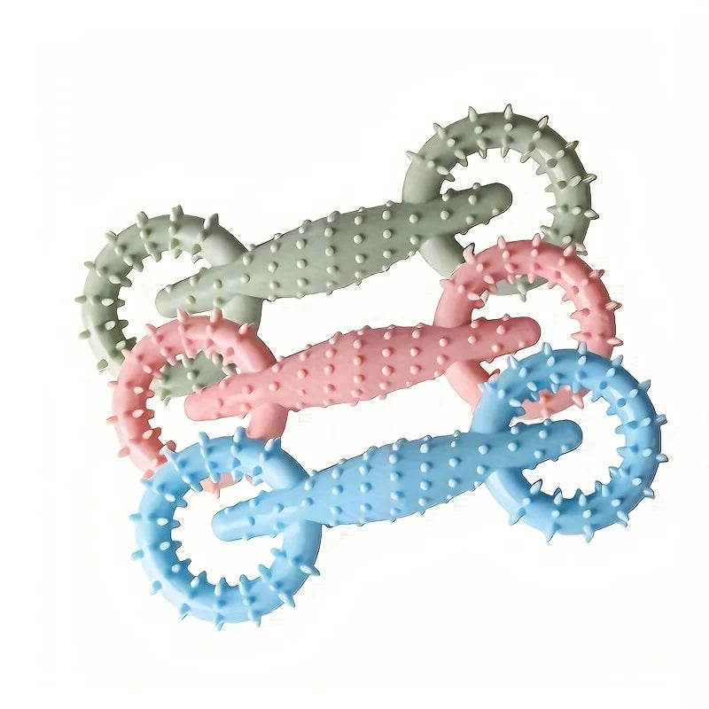Dog Durable Chew Stick Toy Interactive Game Toy / Teeth Cleaning Training Toy / Pet Supplies / Handcuffs with Thorns Biting Toy