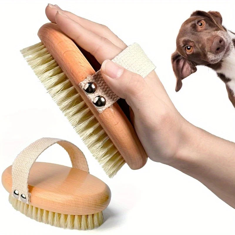 Professional Grooming Brush for Short-Haired Dogs Non-Slip Handle Gentle Grooming Reduces Shedding Pet Grooming Tool