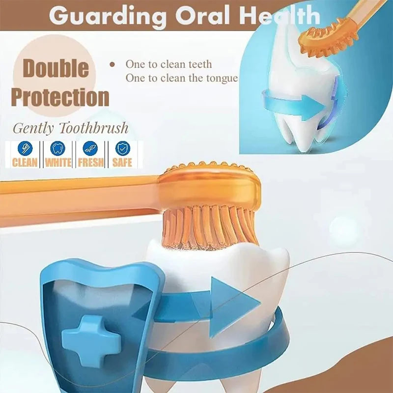 Dog Cat Oral Care Teeth Whitening Silicone Soft Toothbrush Pet Teeth Cleaning Supplies