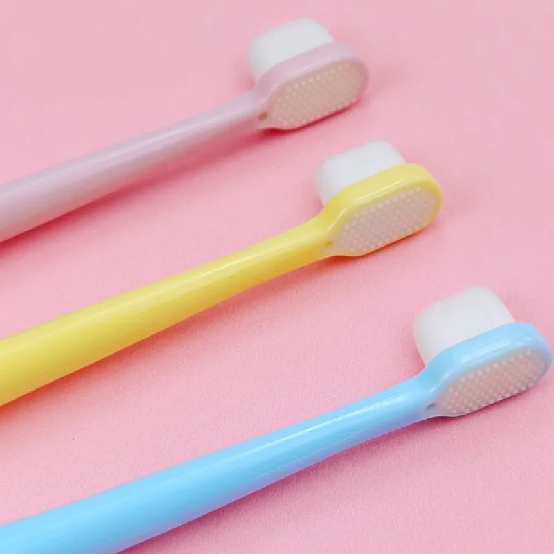 Pet Toothbrush Dog Teeth Cleaning Cat Toothbrush Oral Care Dog Toothbrushes Soft Dense Hair Tooth Brush for Dogs Mouth Cleaning