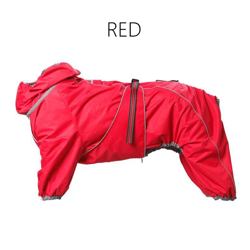Dog Raincoat for Large Dogs Soft Breathable Snow-Proof Windproof Pet Rain Jacket Safety Waterproof Outdoor Dog Coat with Legs