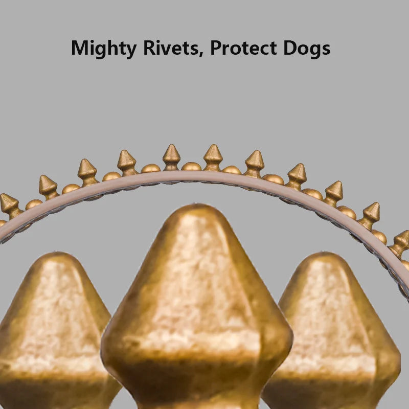 Studded Dog Collar - Super Soft PU Leather, Adjustable Heavy Duty Pet Collar for Medium Large Dogs, Strong & Durable
