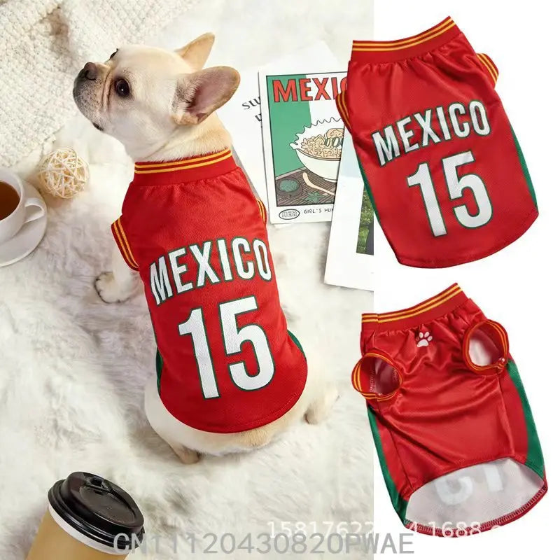 Dog Basketball Jersey Clothes Boy Girl Dog Pet Vest Clothes Puppy Shirt Apparel Cute Outfit Summer T-shirt for All Breeds XS-2XL