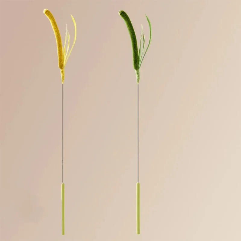Cat and Dog Grass Chew Toy Teaser Stick Natural Bite Resistant Dental Teeth Cleaning Self Soothing Play Durable Pet Toys Cat Tea