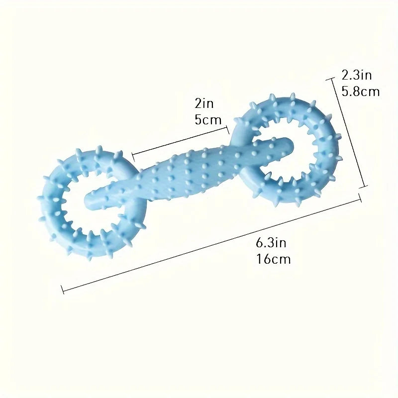 Dog Durable Chew Stick Toy Interactive Game Toy / Teeth Cleaning Training Toy / Pet Supplies / Handcuffs with Thorns Biting Toy