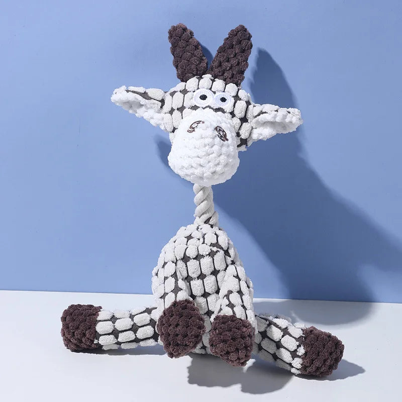 Funny Donkey Plush Dog Toys Squeaky Bite Resistant Molar Interactive Pet Chew Toys for Dogs