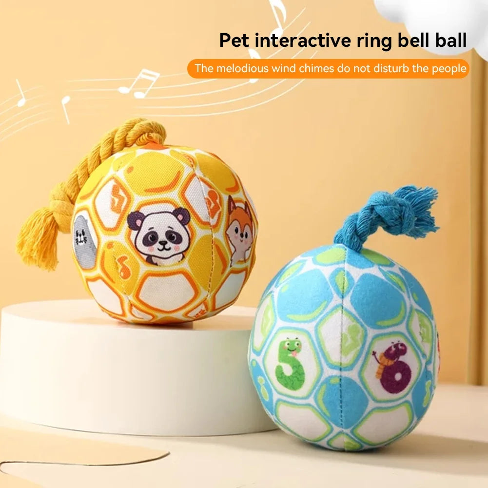 Dog Soccer Ball Outdoor Dog Toys Soft Elastic Toy Ball Soft Gentle Giggle Ball Dog Balls With Cotton Rope For Large Dogs Indoor