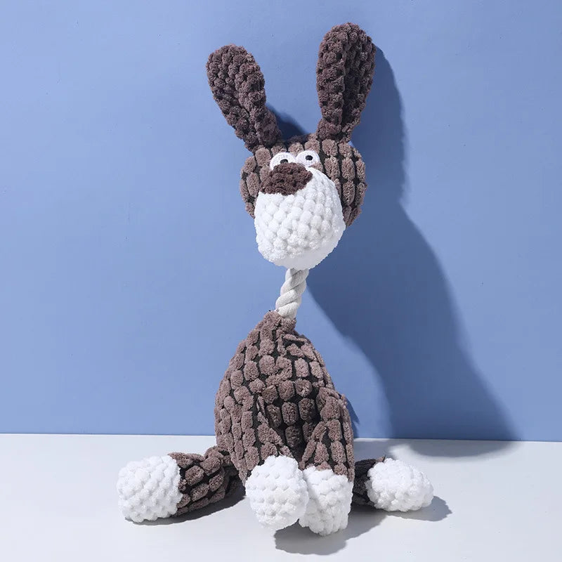 Funny Donkey Plush Dog Toys Squeaky Bite Resistant Molar Interactive Pet Chew Toys for Dogs