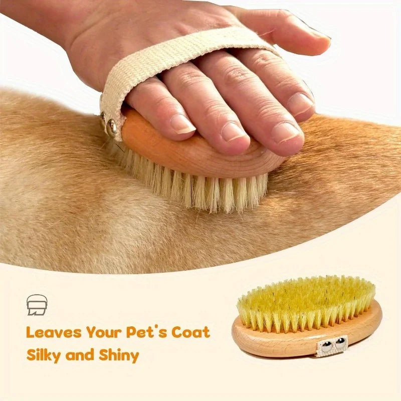 Professional Grooming Brush for Short-Haired Dogs Non-Slip Handle Gentle Grooming Reduces Shedding Pet Grooming Tool