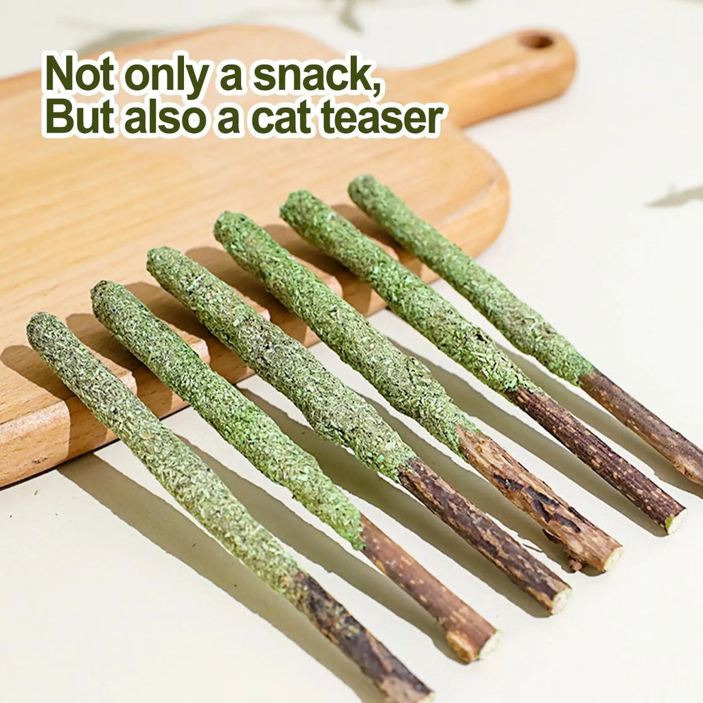 1 bag Cat Teeth Cleaning Cat Grass Stick Grass For Cat Natural Grass Molar Rod Catnip Toys Sticks Indoor Kitten Hairball Removal