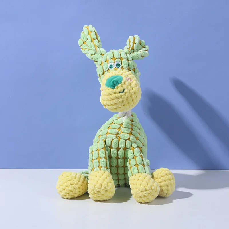 Funny Donkey Plush Dog Toys Squeaky Bite Resistant Molar Interactive Pet Chew Toys for Dogs