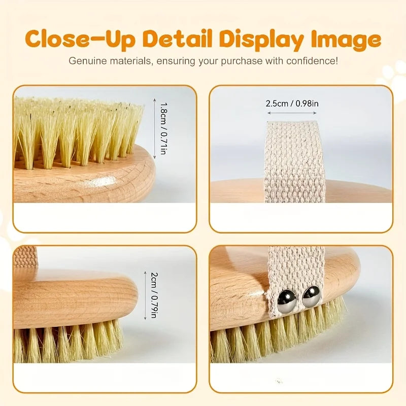 Professional Grooming Brush for Short-Haired Dogs Non-Slip Handle Gentle Grooming Reduces Shedding Pet Grooming Tool